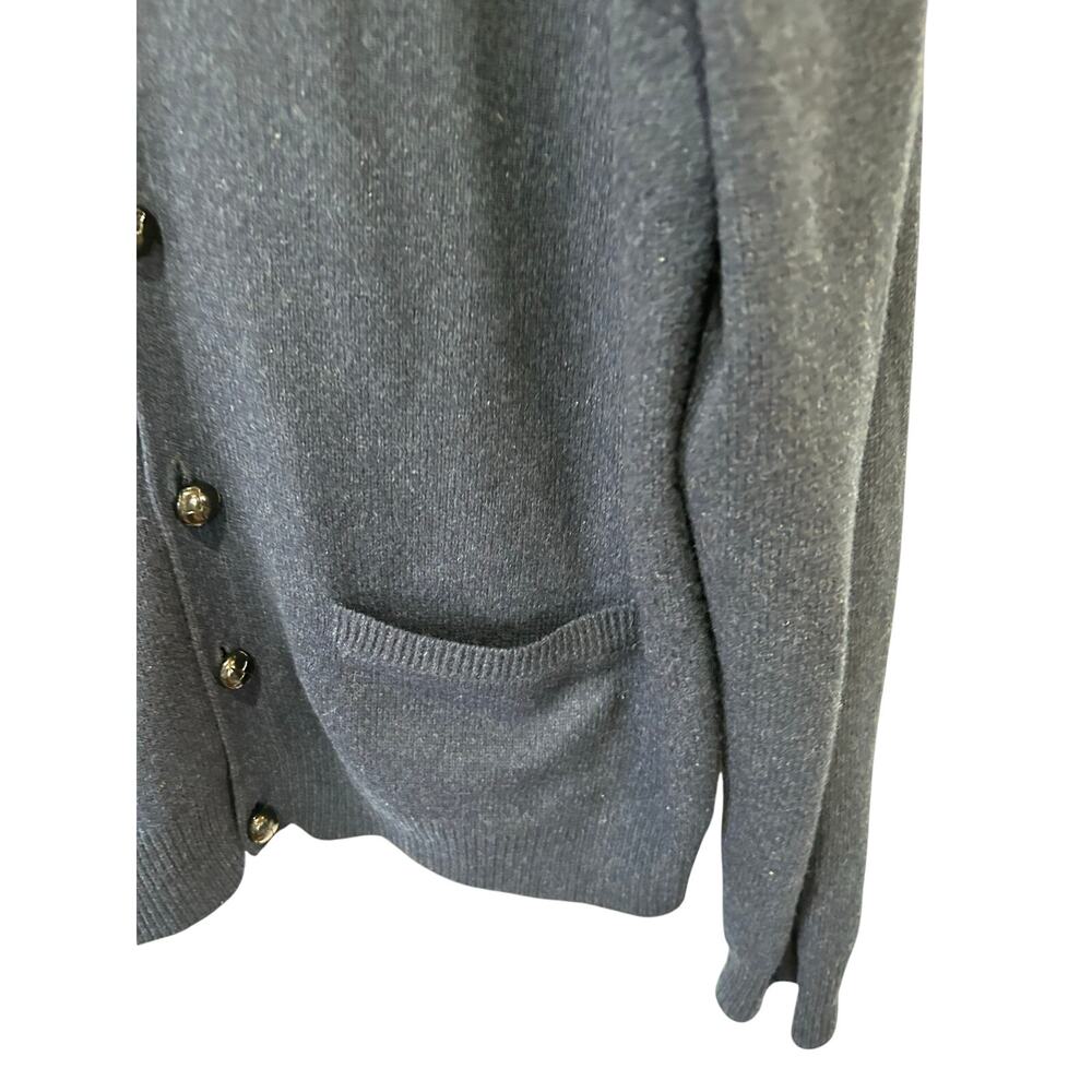 Grant Thomas wool cardigan mens XL blue v neck pockets - Picture 3 of 7